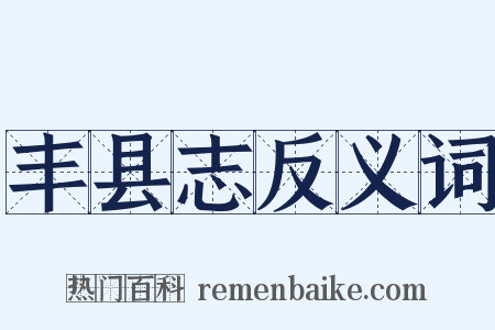 丰县志反义词是什么意思的图片